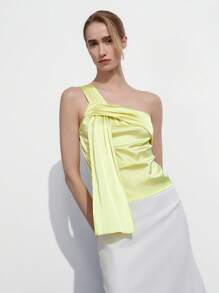 Lumivelle Women Elegant Design Blouse, Spring & Summer - Mint Green - View 1