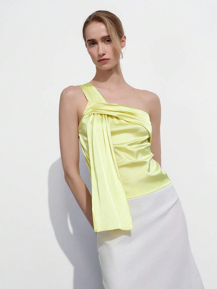 Lumivelle Women Elegant Design Blouse, Spring & Summer - Mint Green - View 1