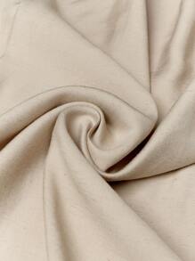 Aalyst 全新设计优雅无袖休闲复古衬衫 - 卡其色 - 查看 5