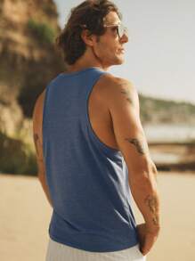 HIMLAND Men Flamingo Print Tank Top