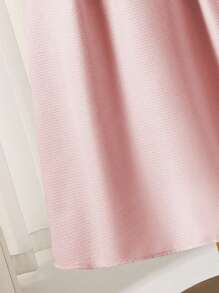 DRMZ 少女 少女 编织纯色 斗篷式露肩袖连衣裙 - 藕粉色 - 查看 5
