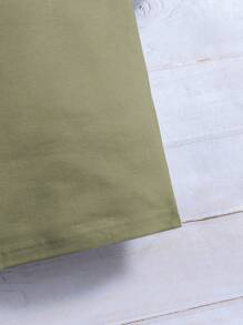 SHEIN 2pcs/Set Young Boy Casual Basic Knitted Short Sleeve T-Shirt And Fashionable Sports Stand Collar Shirt For Summer Top For Kids>Plainplain Baby Boys Setsplain Teesgetaway,Holiday,Travel,Relax,Sunbathing,Summer - Multicolor - View 3