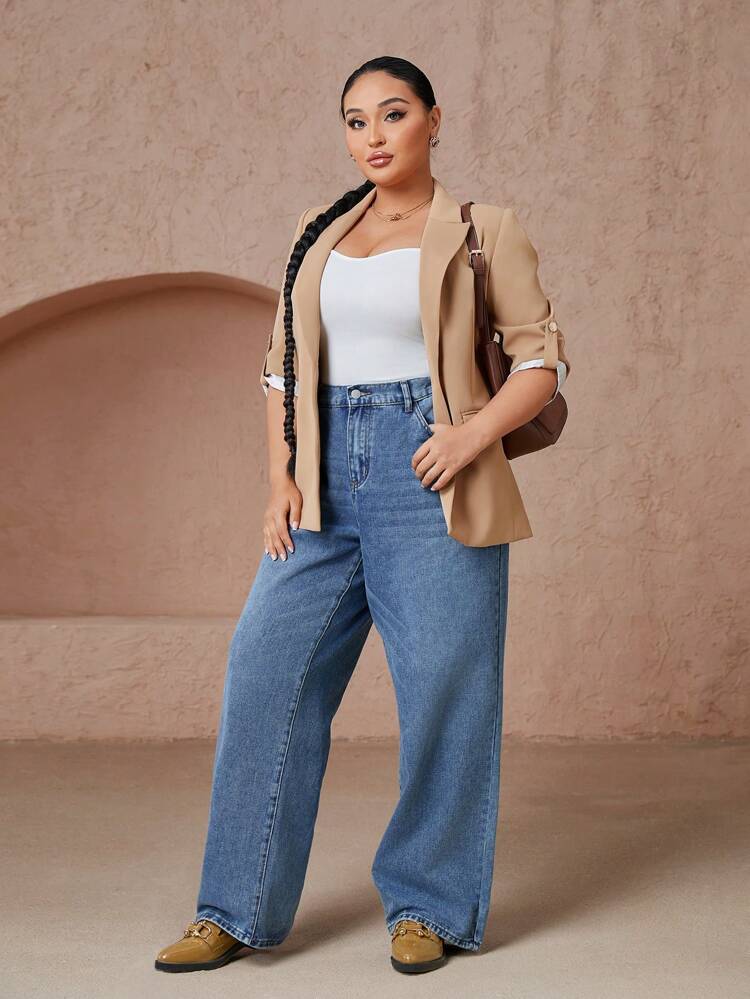 CUCCOO CURVES Plus Size Wide Fit Wedge Thick Bottom Flat Pointed Toe Solid Black Deep Vamp Lace-Up Oxford Shoes For Women