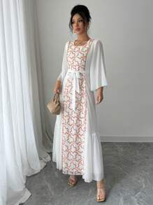 Calvaya Elegant Fitted Dress With Unique Design