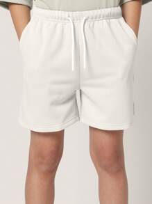 SUMWON 夏季套装两件套短裤搭配T恤标志设计运动服青少年休闲运动服儿童训练服