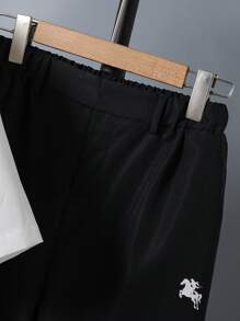 2 件套休闲青少年男孩绅士衬衫和裤子套装，简约时尚，适合春夏日常穿着、学校活动、生日派对 - 彩色 - 查看 5