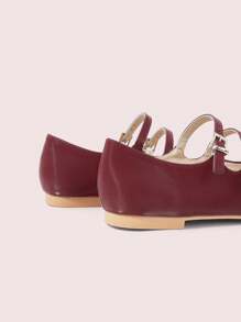 CUCCOO DOLLMOD CUCCOO Flat Adjustable Buckle Design Fashion Loafers - Burgundy - View 8