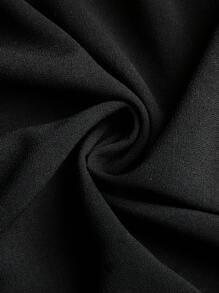 Maija 女士优雅纯色露肩连衣裙，夏季 - 黑色 - 查看 8