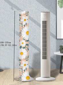 1 pièce Housse anti-poussière pour ventilateur tour, housse élastique pour ventilateur tour sur pied, protection anti-poussière pour ventilateur vertical, housse décorative à motif marguerite romantique pour ventilateur sur pied pour école, bureau, maison, voyage, sac, organisateur, stockage