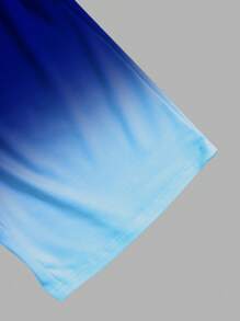 Manfinity RSRT 2pcs/Set Men's Coconut Tree Ombre Print T-Shirt And Shorts Set, Cozy Outfits - Multicolor - View 5