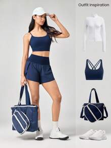 GLOWMODE 3" VitalSwift Quick-Dry Set The Pace High Slit Adjustable Drawstring Waist Shorts With Built-In Shorts Side Pockets Non-Slip Grips Medium Impact Running Jogging Training Gym Workout