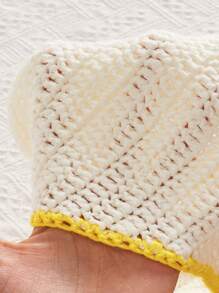 Swim Mod 加大码女式夏季海滩 2 件套比基尼套装，手工钩编向日葵拼布性感罩衫泳衣 - 黃色 - 查看 6