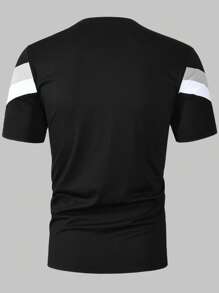 Manfinity Sport Corelite 男士运动 Polo T 恤，短袖，简约时尚 - 彩色 - 查看 2