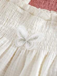 Cozy Pixies 4 件套女婴纯色蝴蝶结装饰吊带背心和松紧腰裤套装