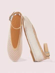 CUCCOO DOLLMOD Round Toe Comfortable Leopard Print Mesh Fabric Bow Decor Stylish Slip-On Flat Loafers For Womenpring Summer New Shoes Vacation Women Wedding Shoes Easi For Easter - Apricot - View 9