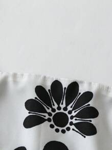 Chiquease 2 件女士优雅时尚套装：无袖吊带背心和图案裙，适合派对、毕业典礼、户外活动、春夏季 - 黑與白 - 查看 5