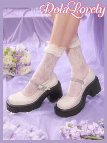 Dola Lovely 女士日常穿着厚底时尚平底便鞋 - 杏色 - 查看 8