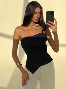 Aloruh 新款褶皱设计短款上衣，甜美而辛辣