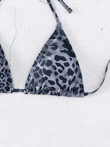 SHEIN Swim 2025 Leopard Print Beach Swimwear Top (Print Randomized) - Multicolor - View 4