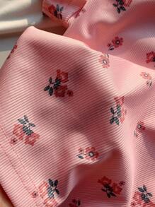 Comfortcana Camiseta ajustada casual de manga corta con cuello cuadrado para mujer, multicolor - Multicolor - Ver 5