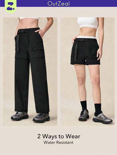 OutZeal Women Solid Color Pocket Straight Leg Casual Hiking Pants Bottoms Outdoor Workout For Hiking