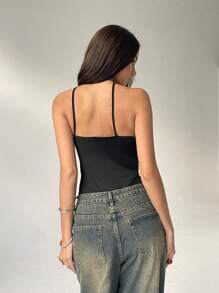 Aloruh 女士时尚性感金属装饰吊带紧身衣