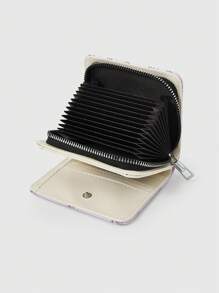 ROMWE Kawaii Cute Girl Style All Over Bow Print Multi-Functional Multi-Card Zipper Card Case With Folding Wallet, Pink Coin Purse 1383074 - Baby Pink - View 2