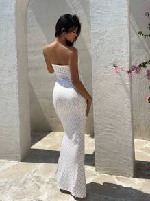 Aloruh 女士性感优雅碎花修身紧身长裙女式夏季连衣裙度假装女士沙滩装 - 彩色 - 查看 4