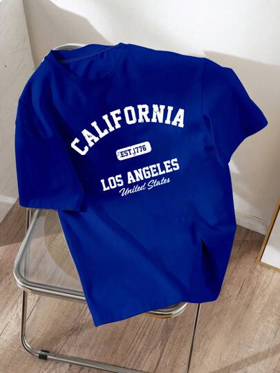 SHEIN Camiseta de manga corta sencilla y casual para niños preadolescentes, adecuada para el verano