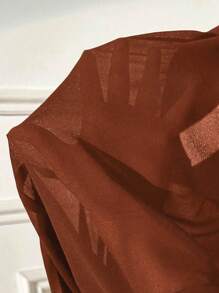 VaVaBold Women's Casual Solid Color Lantern Sleeve Cropped Shirt - Coffee Brown - View 6