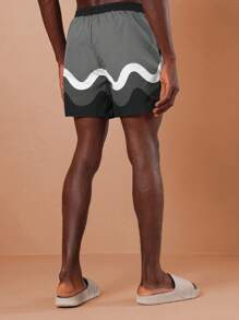 SUMWON Nylon Short With Wavy Print - Multicolor - View 5