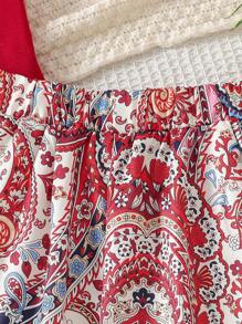 SHEIN 2pcs/Set Tween Girl Holiday Graphic Print Racerback Tank Top And Skirt Two Pieces Set,Summer,Travel - Red - View 7