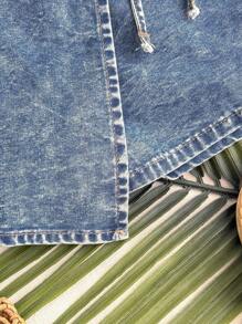 Soleia Women's Denim Shorts, Casual Holiday Stitching Shorts, Blue  Women Denim Shorts Summer Outfits For Women Jean Shorts Shorts For Women Vacation Outfits Women Jorts Beach Outfits For Woman Denim Shorts Beach Shorts Skorts For Women Denim Skort - Light Wash - View 7