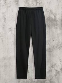 RueChic Men Casual Solid Special Fabric Regular Pants - Black - View 2