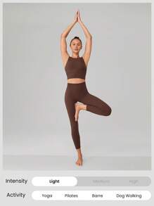 GLOWMODE FeatherFit™ 长款 U 型背心运动文胸背心低冲击瑜伽日常