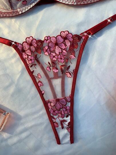 Set Mesh Geborduurde Women Lingerie view 3