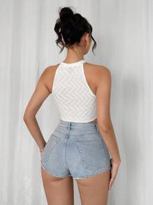 Islaluna Vrouwen Vrijetijdsvakantie Fringe Textuur Asymmetrische Zoom Camisole