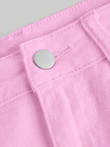 SHEIN MOD 女式休闲纯色牛仔实用半身裙