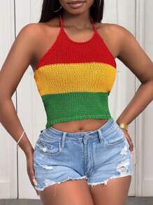 Slaydiva 2025 Autumn & Winter New Arrivals, Women Plus Size Knit Sweater Top - Multicolor - View 7