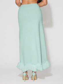 NYA SZN Váy Maxi Viền Tua Rua Mùa Xuân Lễ Hội Mùa Hè Cho Cô Dâu, Đám Cưới, Tốt Nghiệp, Tiệc Tối, Dạ Hội - màu xanh lá - Xem 2