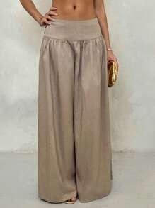 Glamine 复古低腰阔腿裤裙，宽松修身女式宽松裤子