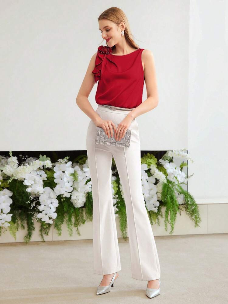 STEREO FLORAL SLEEVELESS BLOUSE