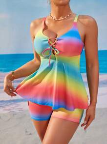 Swim Lushoire SS2025 女士春/夏沙滩泳装、沙滩装、渐变色、女士复活节连衣裙、女士节日/音乐会服装/狂欢服装节日/狂欢服装/