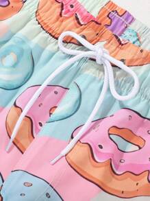 Manfinity Swimmode Manfinity Swimmode Men's Donut Printed Beach Shorts Men Swim Trunks, Hawaiian