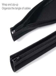 1 pieza Cubierta protectora con cremallera para cables, Conjunto organizador de cables, Organización de cables de escritorio, Funda de clasificación y almacenamiento de cables de computadora, Organizador de cables y protector de cables para escritorio, computadora, gestión de cables de TV para ocultar y cubrir cables y cables de extensión, Vuelta al colegio
