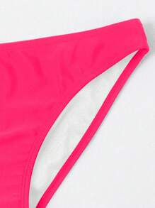 Swim Basics Đáy Bikini Màu Trơn, Thích Hợp Cho Kỳ Nghỉ & Bãi Biển - Màu Hồng  Dưa hấu - Xem 3