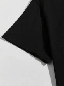 Fenqiro Áo thun nam cổ tròn tay ngắn in hình đầu bò thường ngày - màu đen - Xem 5