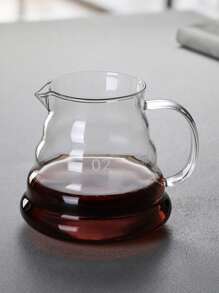 1pc Coffee Server For Pour Over Coffee Maker, Glass Coffee Carafe, Cloud Shape Clear Coffee Pot With Lid School Supplies - White - View 8
