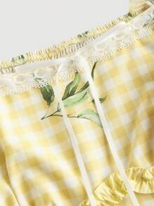 SHEIN MOD Vestido Curto Plissado de Manga Princesa para Mulheres Plus Size, Vestido Curto de Verão Estilo A-Line, Adequado para Encontros, Uso Casual Diário e Piqueniques, Vestidos de Verão Plus Size para Mulheres, Roupas Femininas, Vestidos de Verão, Vestidos de Férias para Mulheres, Vestidos de Sol para Mulheres, Vestidos Curtos Femininos, Vestido de Páscoa Feminino, Vestido Amarelo Feminino