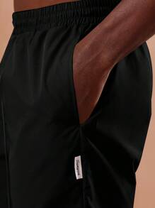 SUMWON Performance Athletic Swim Trunks Beach Vacation Pool Side Slit Water Sports Summer Holiday Resort Wear Board Swimming Surf Active Beach Wear - Black - View 6